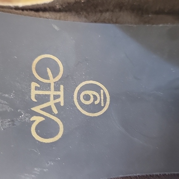 Cato Size 9 Dark Brown Suede Heels Rounded Toe Pump - Picture 7 of 8